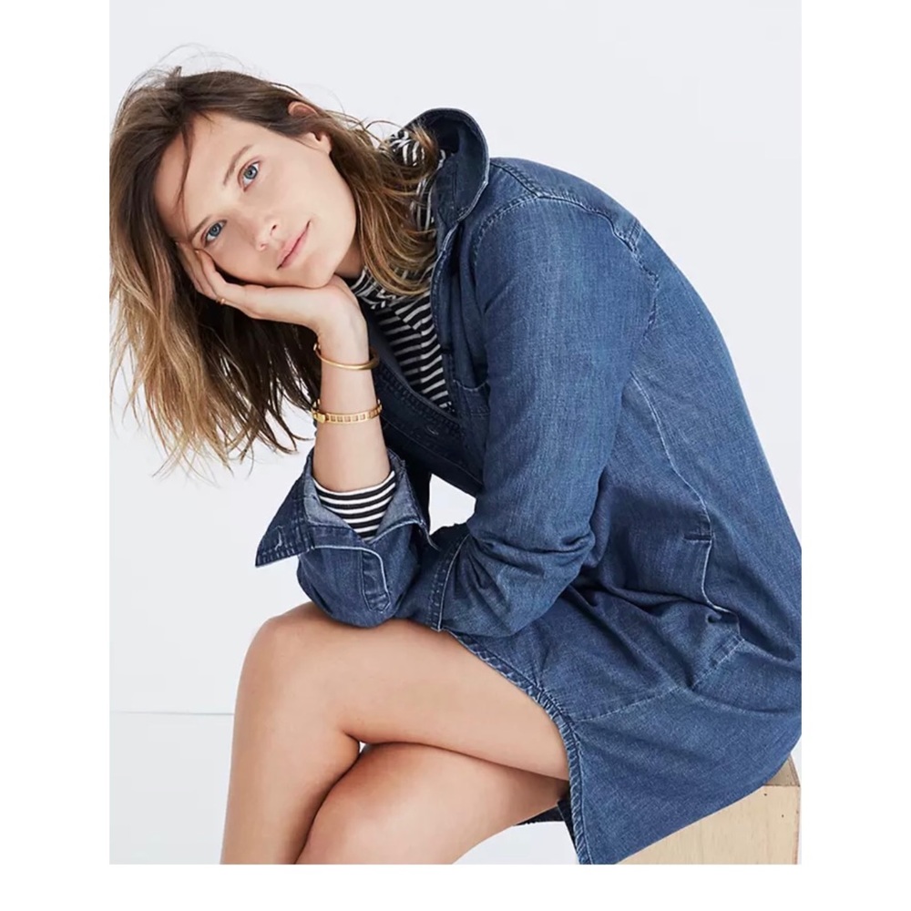 Madewell Denim Popover shirt dress Medium